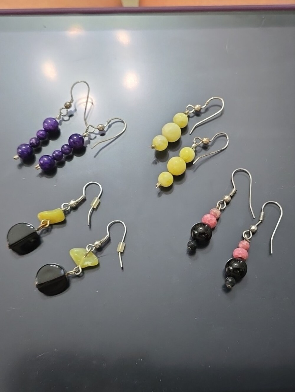 Handmade Beaded Drop Earrings